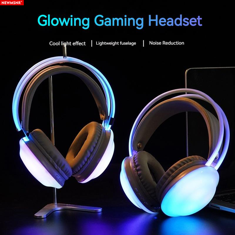Gaming Headset Rgb - Gaming RGB Colorful Light Bluetooth Headphones