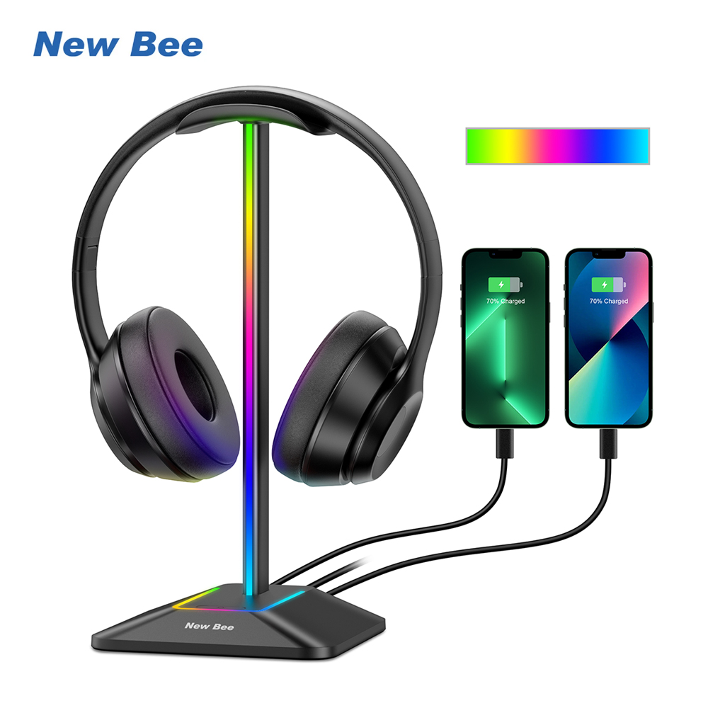 New Bee Z8 RGB Headphones Stan - Headphone Stand Desk บทวิจารณ์และราคา
