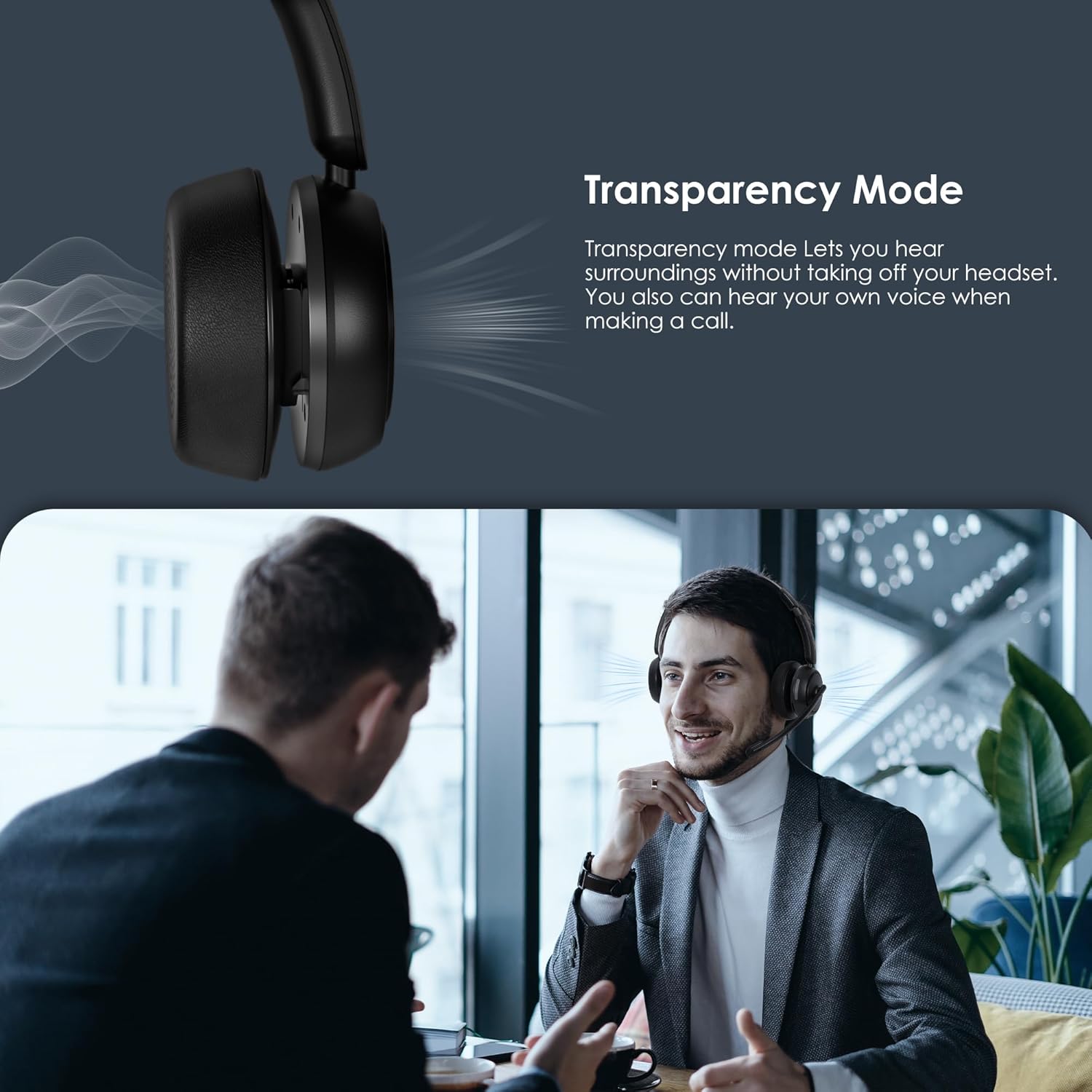 Bluetooth 5.4 ANC Headset with - Noise Cancelling Headphone บทวิจารณ์และราคา