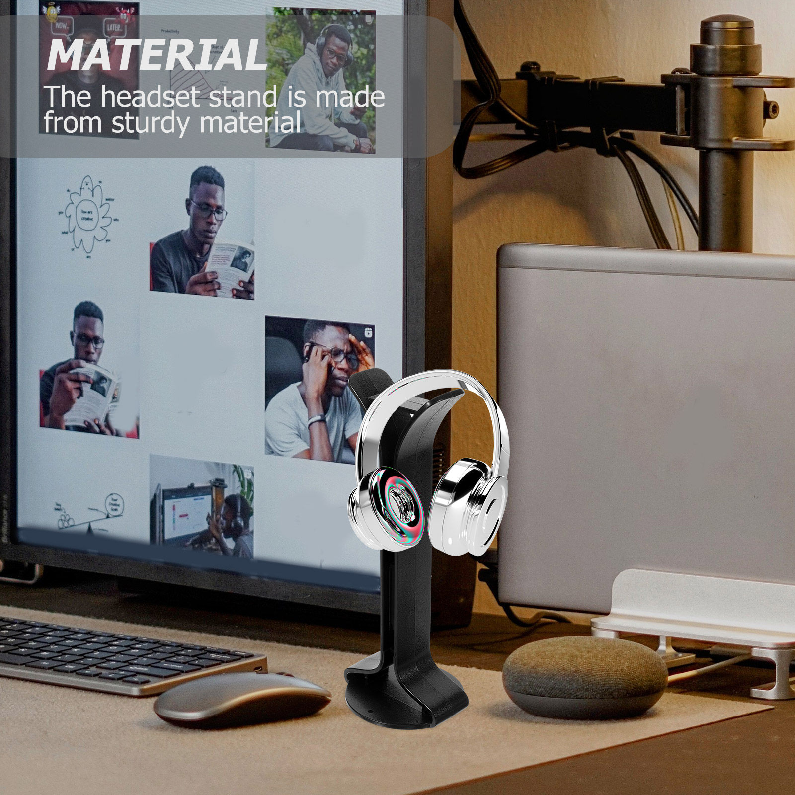 Sturdy Headphone Stand Headset - Headphone Stand Desk บทวิจารณ์และราคา