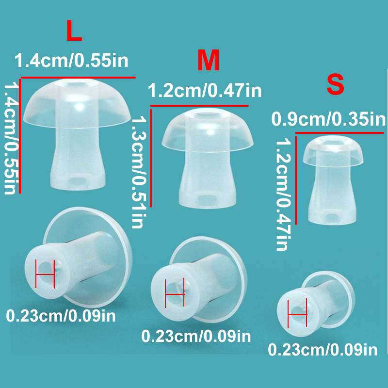 100pcs  Ear Cap Cushion for He - Silicone Ear Tip Replacement บทวิจารณ์และราคา