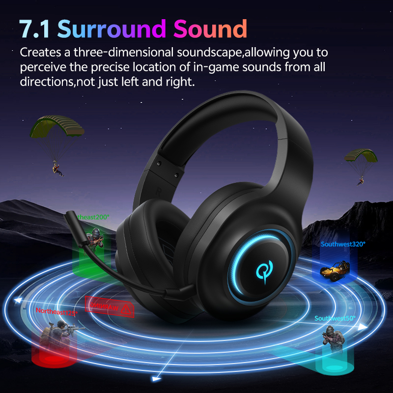 QCY Heroad V200 BH25H4GMA Gami - Gaming Headset Rgb บทวิจารณ์และราคา