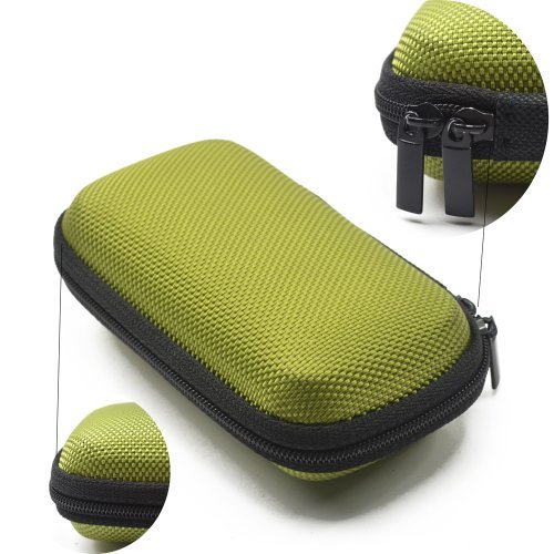 Green Rectangle Shaped Hard Ea - Headphone Case Hard บทวิจารณ์และราคา