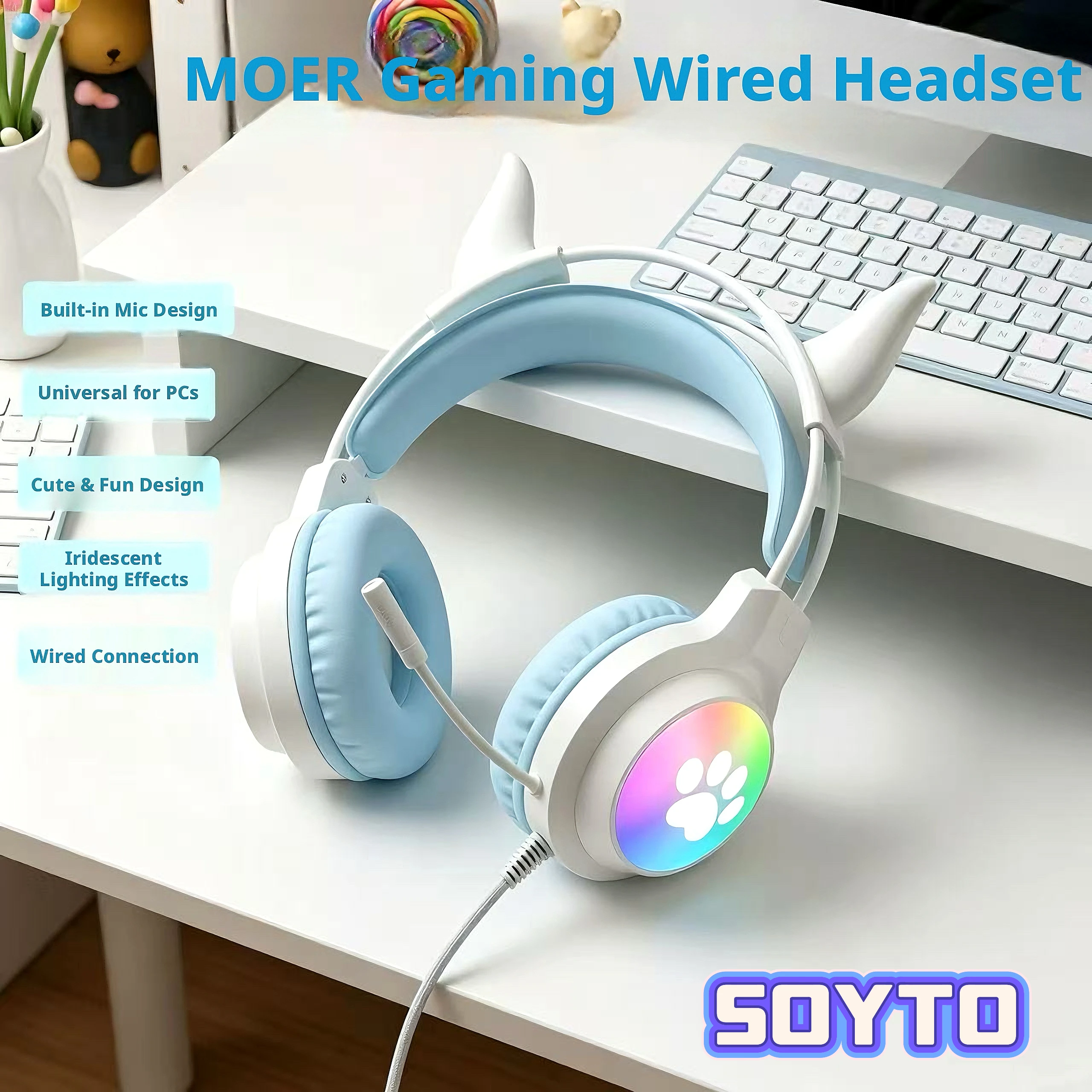 SOYTO RGB Gaming Headphones Wi - Gaming Headset Rgb บทวิจารณ์และราคา