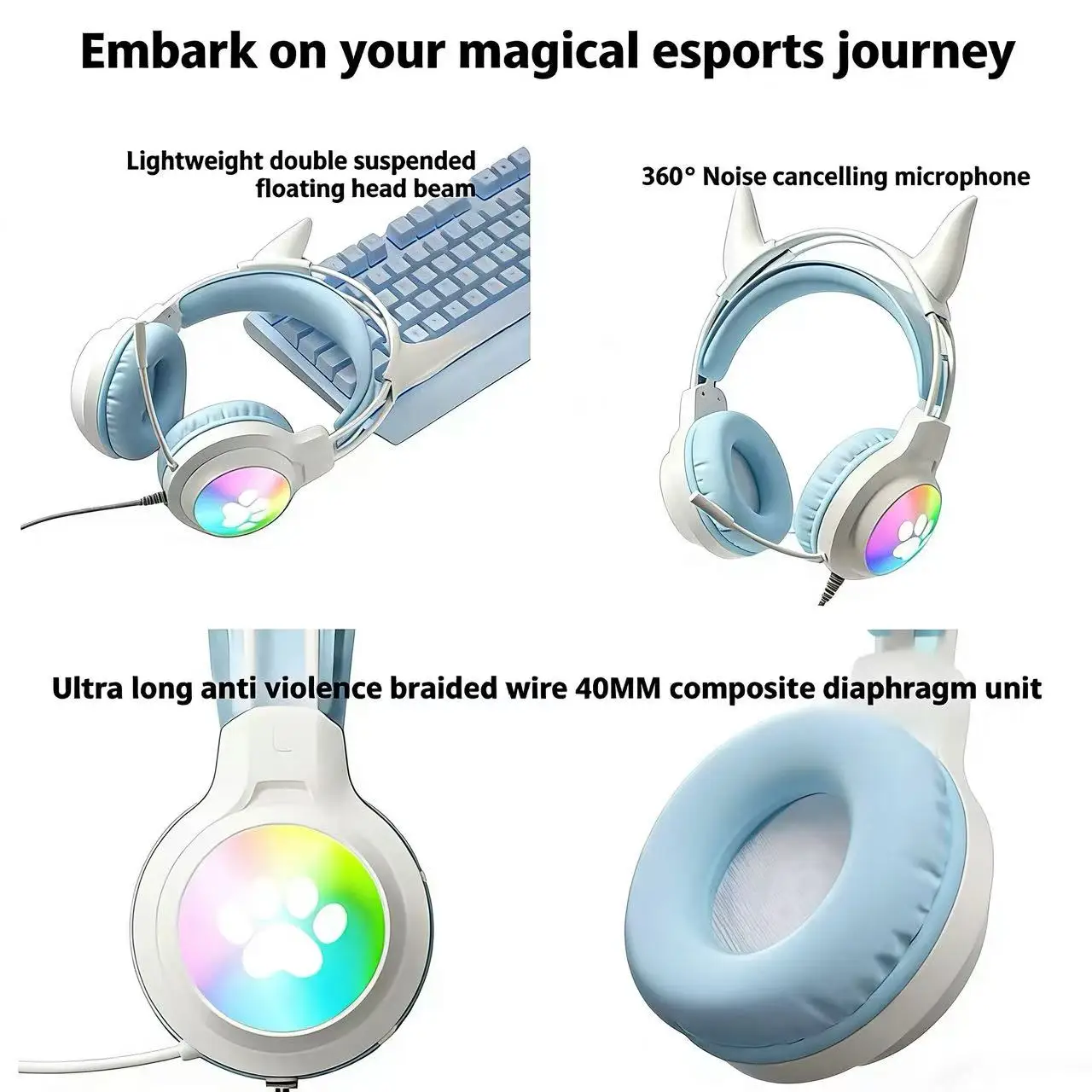 SOYTO RGB Gaming Headphones Wi - Gaming Headset Rgb บทวิจารณ์และราคา