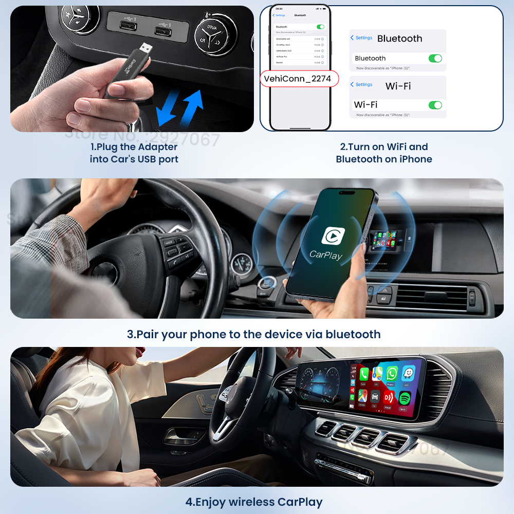 CarlinKit MINI 5.0 Pro Wireles - Bluetooth Adapter Receiver บทวิจารณ์และราคา