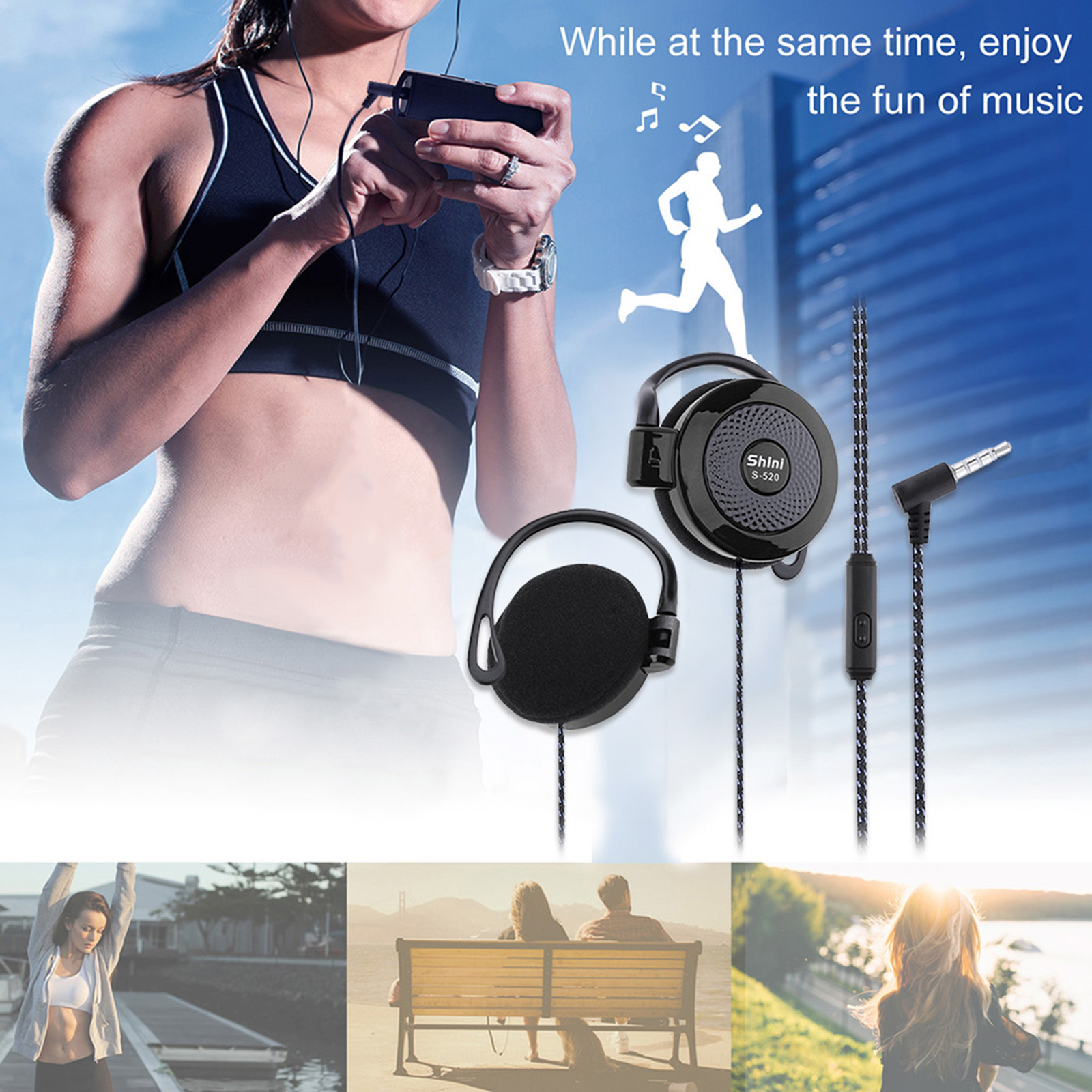 【Sale】3.5mm Wired Headset Ear  - Sports Earphone Hook บทวิจารณ์และราคา