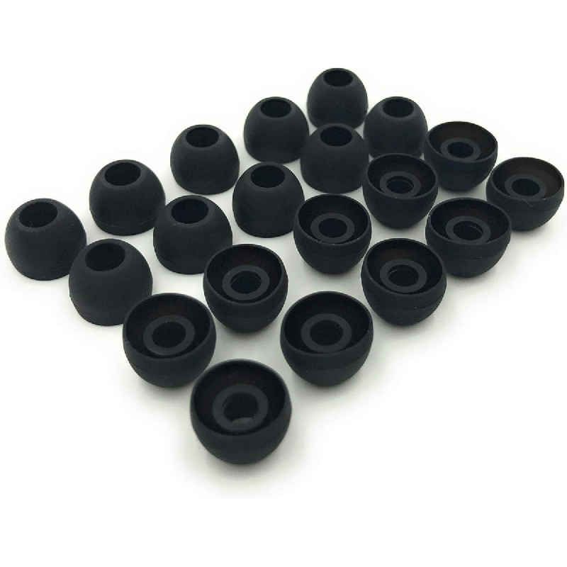 Soft Black Silicone Earbud Tip - Silicone Ear Tip Replacement บทวิจารณ์และราคา