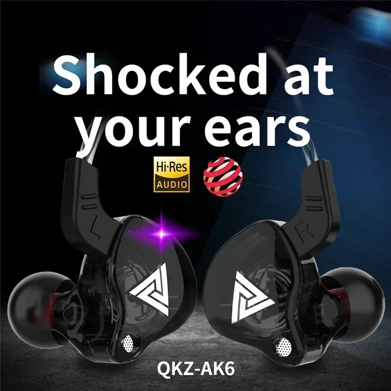 NEW QKZ AK6 Copper Driver HiFi - Wired Earphone Mic บทวิจารณ์และราคา
