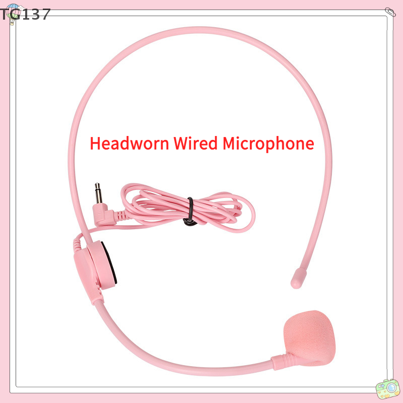 1Pcs 3.5MM Pink Headworn Wired - Wired Earphone Mic บทวิจารณ์และราคา