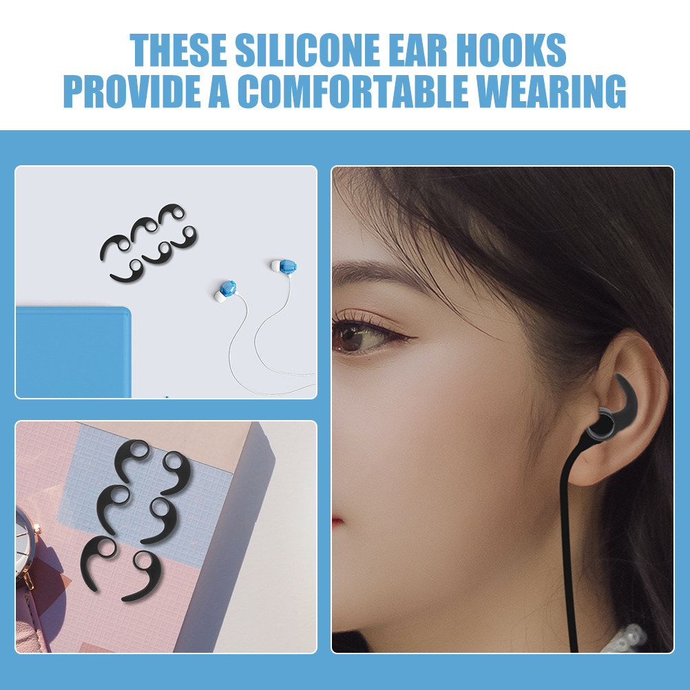 12Pcs Ear Hooks Silicone Sport - Silicone Ear Tip Replacement บทวิจารณ์และราคา