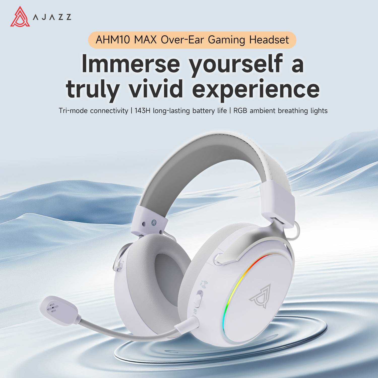 Ajazz AHM10 MAX Over-ear gamin - Gaming Headset Rgb บทวิจารณ์และราคา