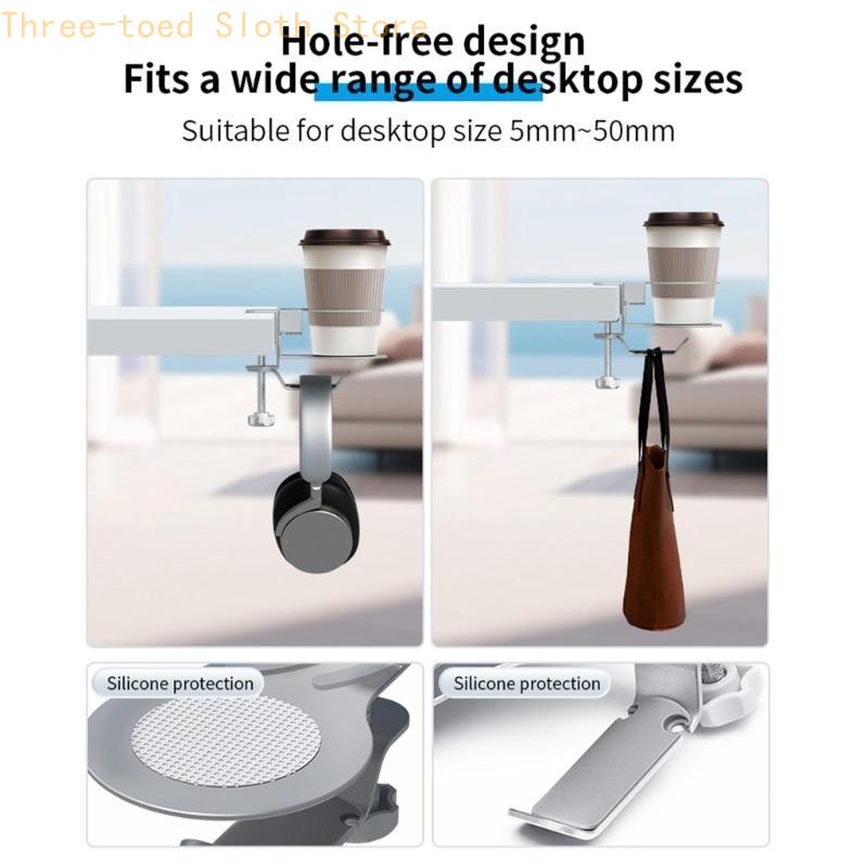 Desk Mount Aluminum Cup Organi - Headphone Stand Desk บทวิจารณ์และราคา